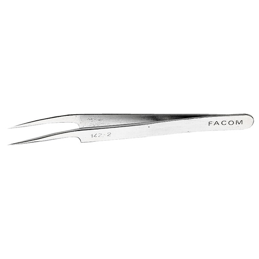 High precision tweezers 15 degree angled extra clearance nose