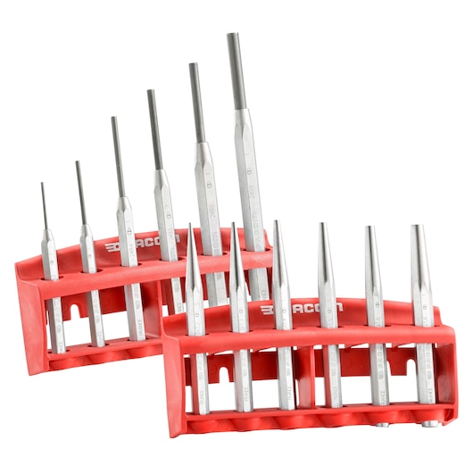 Tapered and parallel drift punch set, 12 pieces
