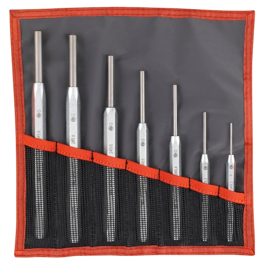 Pin punch set, 7 pieces
