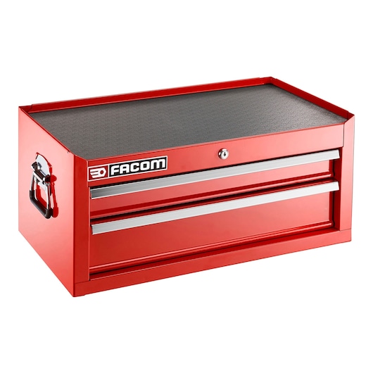 Metal Tool Chest, 2 Drawers 570 x 270 mm, Lateral Handles for Transportation