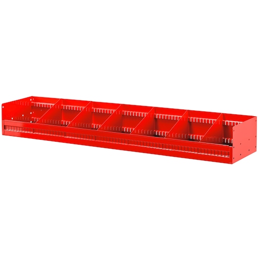 Inclined Shelf, D 275 mm, Uprights 5003 mf, 6 Removable Dividers, L 1425 x H 185 mm