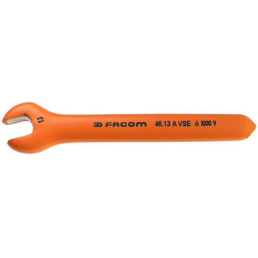 1,000 V insulated open end wrench, 13 mm