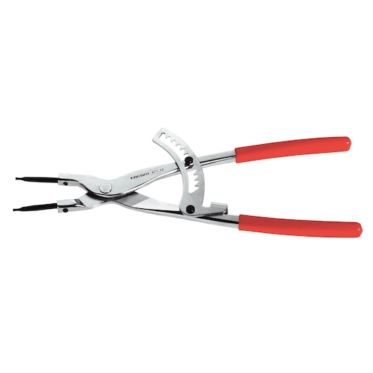 Rack-type "expansion" pliers 45° angled nose for outside Circlips®, 85-200 mm