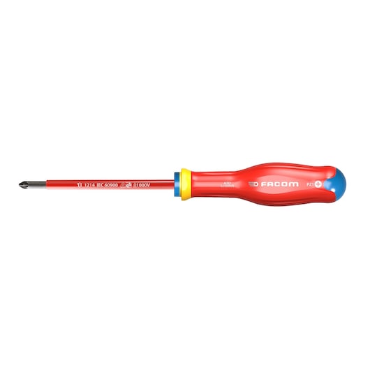 Insulated screwdriver PROTWIST® 1 000 Volt for Pozidriv® round blades, 0 x 75 mm