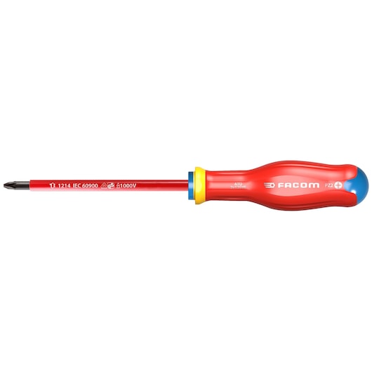 Insulated screwdriver PROTWIST® 1 000 Volt for Pozidriv® round blades, 3 x 150 mm