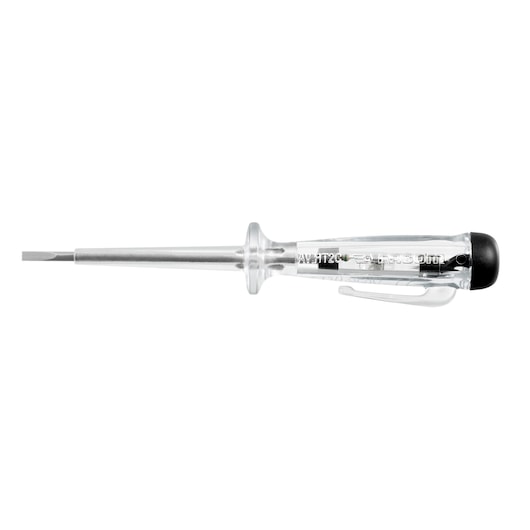 Low voltalge detecting screwdriver with light indicator and clip