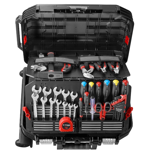 Rolling Case With Large Industrial Maintenance Set, 68 Tools, PowerTool
