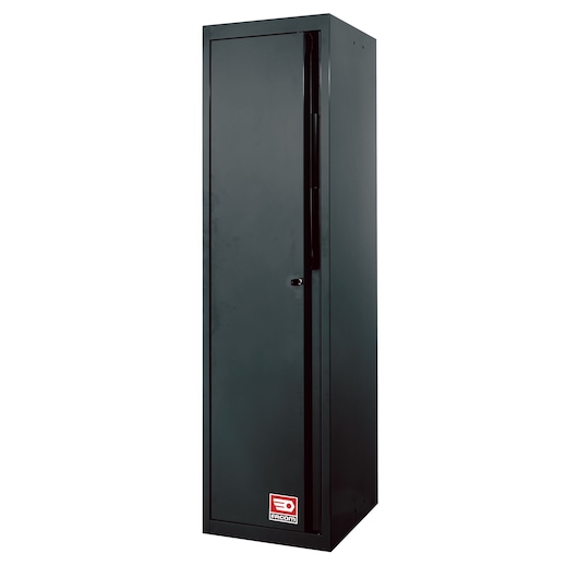 Tall locker, 500 mm, 3 shelves, black