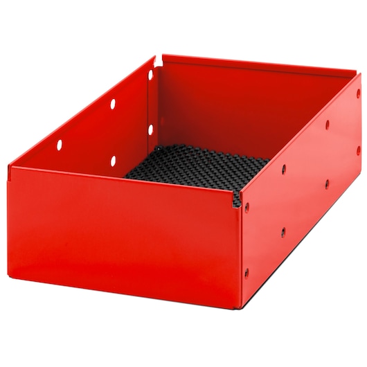 Metal Container for Uprights 5003 me, Rubber Mat, L 187 x H 90 mm